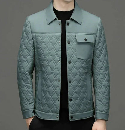 Veste Matelassée À Manches Longues Avec Fermeture À Boutons-Pression Pour Homme | Idéal Pour La Mi-Saison