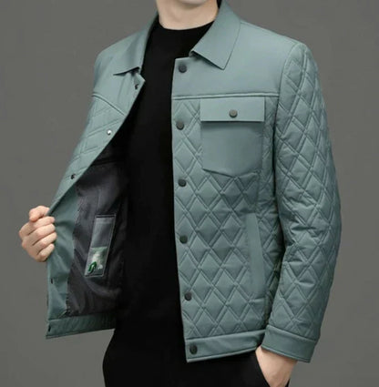 Veste Matelassée Avec Coupe Ajustée Et Fermeture Frontale Pour Hommes | Idéal Pour Saisons Froides