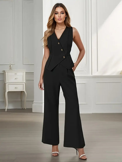 Ensemble Tailleur Deux Pièces avec Coupe Structurée pour Femme | Idéal pour le Travail et les Occasions Formelles