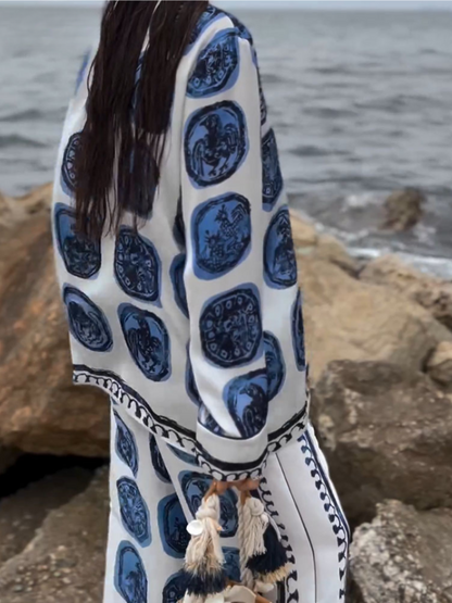 Ensemble Vintage À Coupe Classique pour Femmes | Idéal pour Les Journées Ensoleillées