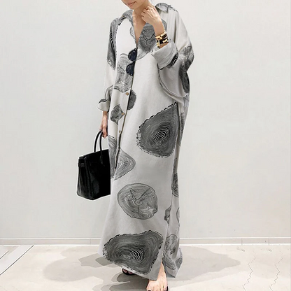 Robe Longue à Rayures avec Manches Amples pour Femme | Idéale pour l'Été et les Sorties Décontractées