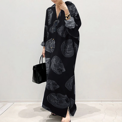 Robe Longue à Rayures avec Manches Amples pour Femme | Idéale pour l'Été et les Sorties Décontractées