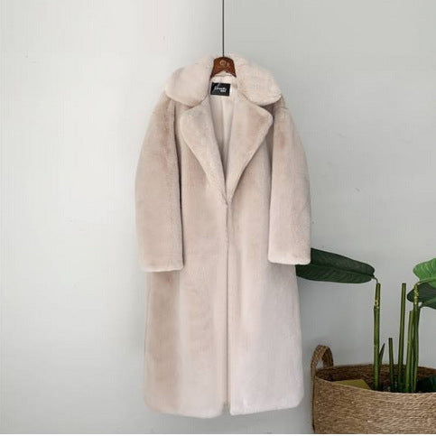Manteau Long en Peluche à Coupe Ample pour Femme | Idéal pour l’Automne et l’Hiver