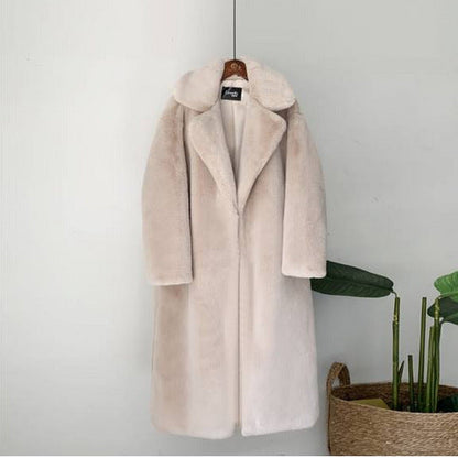 Manteau Long en Peluche à Coupe Ample pour Femme | Idéal pour l’Automne et l’Hiver