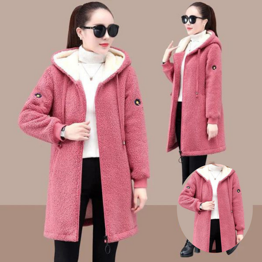 Manteau Long d’Hiver avec Coupe Regular et Fermeture à Boutons pour Femme | Idéal pour Temps Froid