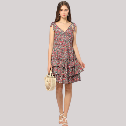 Robe Midi Décontractée Avec Encolure En V Pour Femme | Idéale Pour Usage Quotidien