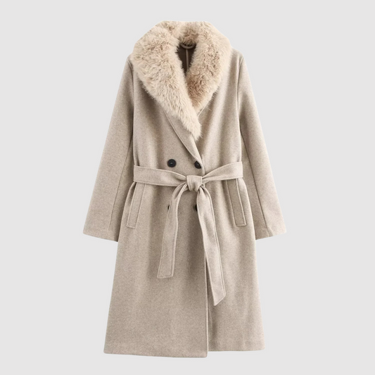 Manteau D’Hiver Long avec Ceinture Amovible pour Femme | Idéal pour La Saison Froide
