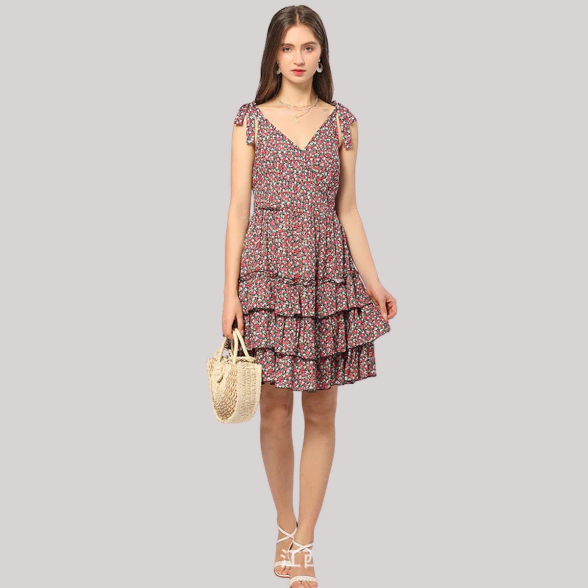 Robe Midi à Encolure en V pour Femme | Idéale pour le Bureau et les Sorties