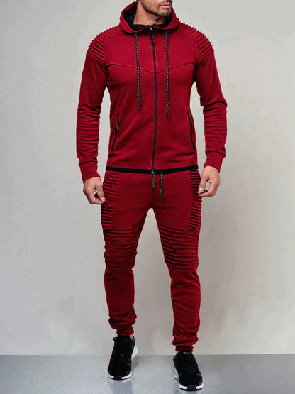 Ensemble Deux Pièces avec Hoodie Zippé et Pantalon pour Homme | Idéal pour Un Usage Quotidien