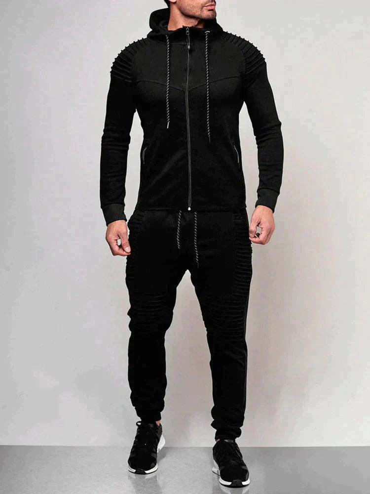 Ensemble Deux Pièces avec Hoodie Zippé et Pantalon pour Homme | Idéal pour Un Usage Quotidien