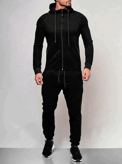 Ensemble Deux Pièces avec Hoodie Zippé et Pantalon pour Homme | Idéal pour Un Usage Quotidien