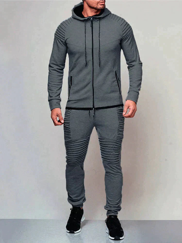 Ensemble Deux Pièces avec Hoodie Zippé et Pantalon pour Homme | Idéal pour Un Usage Quotidien