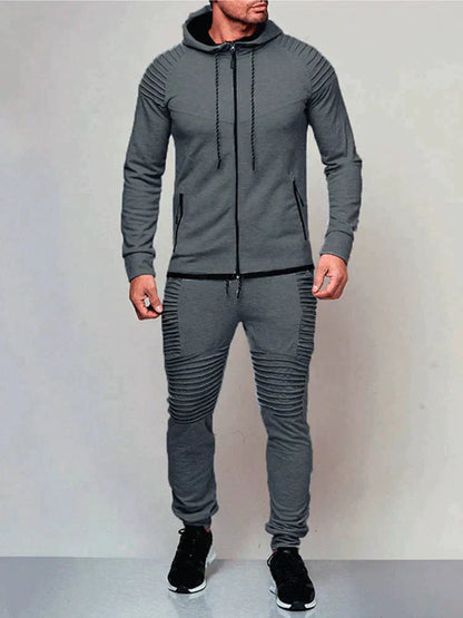 Ensemble Deux Pièces avec Hoodie Zippé et Pantalon pour Homme | Idéal pour Un Usage Quotidien