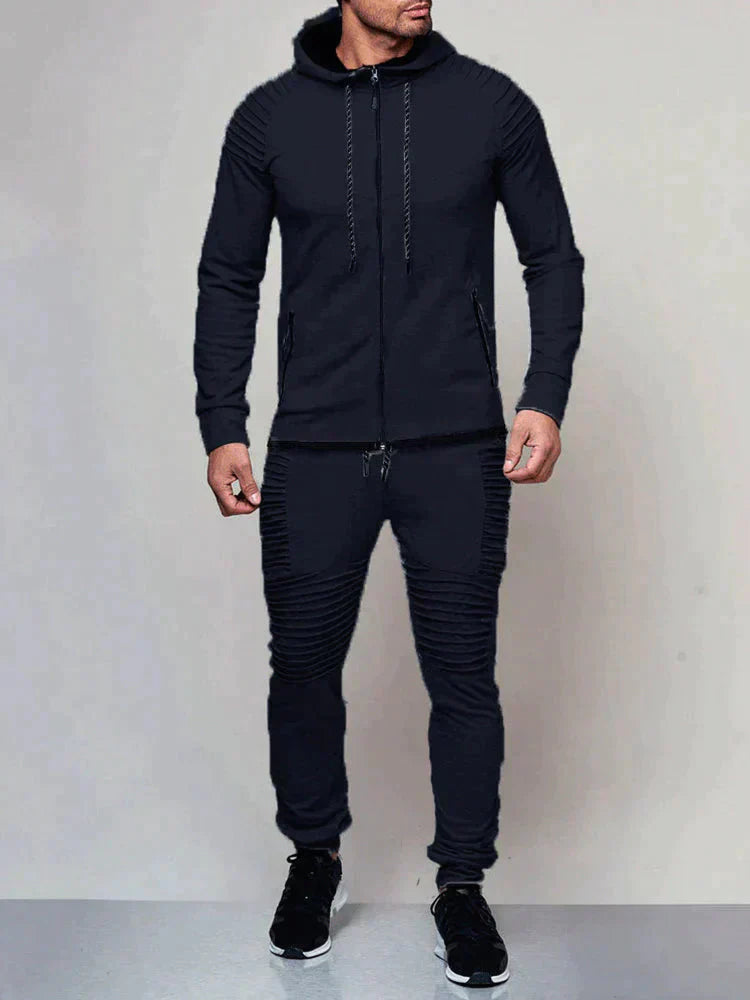 Ensemble Deux Pièces avec Hoodie Zippé et Pantalon pour Homme | Idéal pour Un Usage Quotidien