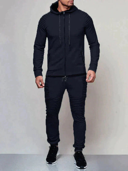 Ensemble Deux Pièces avec Hoodie Zippé et Pantalon pour Homme | Idéal pour Un Usage Quotidien