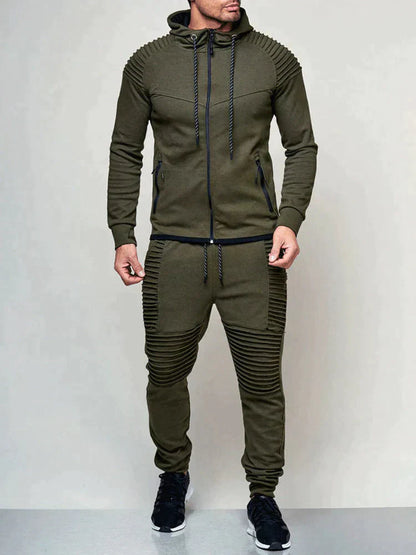 Ensemble Deux Pièces avec Hoodie Zippé et Pantalon pour Homme | Idéal pour Un Usage Quotidien