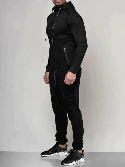 Ensemble Deux Pièces avec Hoodie Zippé et Pantalon pour Homme | Idéal pour Un Usage Quotidien