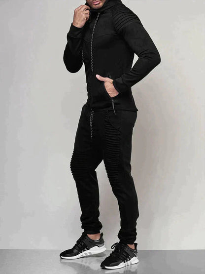 Ensemble Deux Pièces avec Hoodie Zippé et Pantalon pour Homme | Idéal pour Un Usage Quotidien