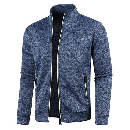 Veste Légère avec Fermeture Zippée et Col Montant pour Hommes | Idéale pour Printemps et Automne