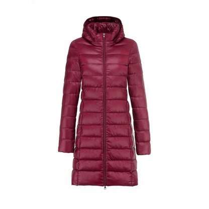 Manteau Long Légèrment Matelassé avec Capuche Amovible pour Femme | Idéal pour l’Hiver