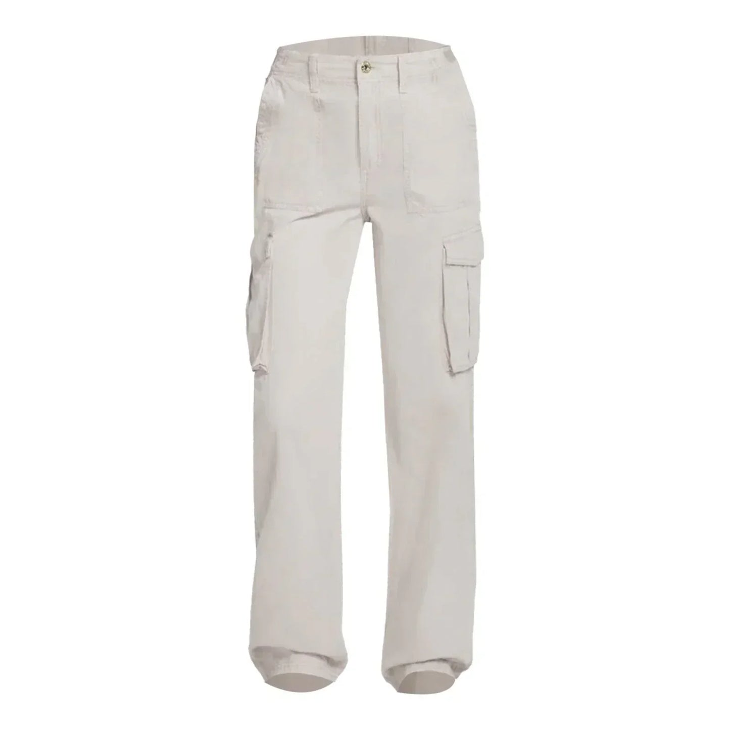 Pantalon Cargo à Taille Haute avec Poches Latérales pour Femme | Idéal pour Tenues Urbaines