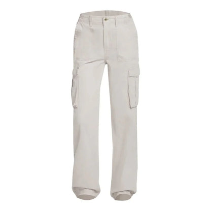 Pantalon Cargo à Taille Haute avec Poches Latérales pour Femme | Idéal pour Tenues Urbaines