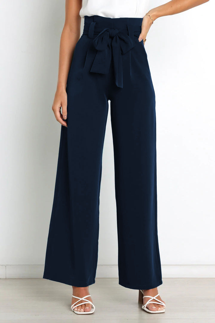 Pantalon à Jambes Larges avec Taille Haute pour Femme | Idéal pour la Mi-Saison ou l’Usage Quotidien