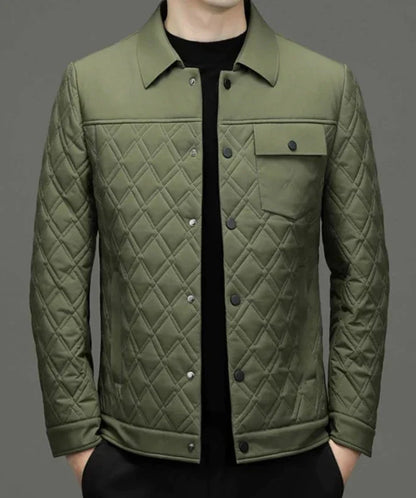 Veste Matelassée À Manches Longues Avec Fermeture À Boutons-Pression Pour Homme | Idéal Pour La Mi-Saison