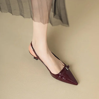 Chaussures Ouvertes à Bout Pointu avec Bride Arrière pour Femmes | Idéal pour Saisons Intermédiaires