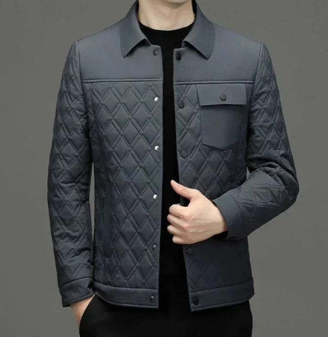 Veste Matelassée À Manches Longues Avec Fermeture À Boutons-Pression Pour Homme | Idéal Pour La Mi-Saison