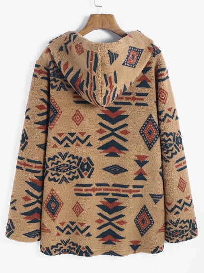 Cardigan Long À Motifs Géométriques pour Femme | Idéal pour L’Hiver Et La Maison