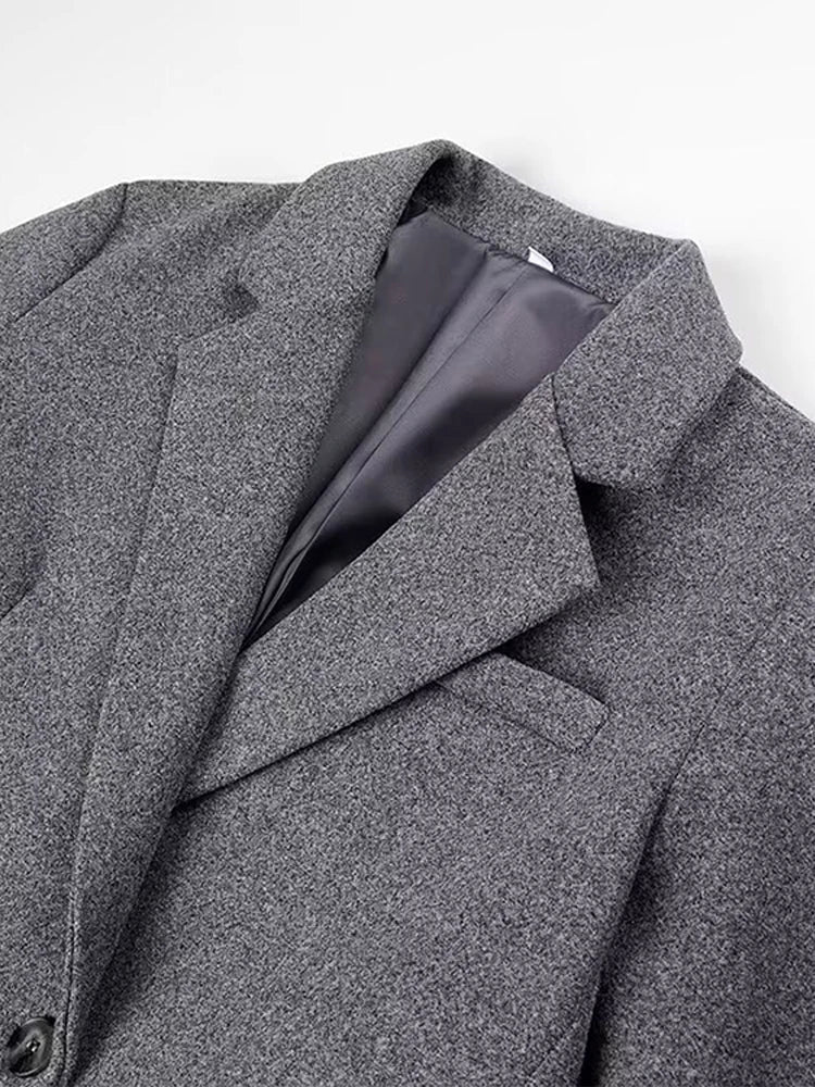 Manteau Long à Col Revers et Double Boutonnage pour Femme | Idéal pour l’Automne et l’Hiver