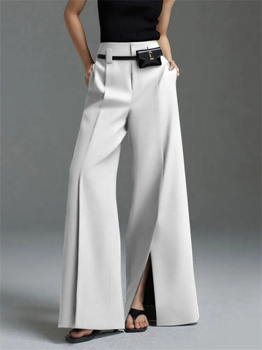 Pantalon à Jambes Fendues avec Détail de Fente pour Femme | Idéal pour un Usage Quotidien ou des Occasions Spéciales