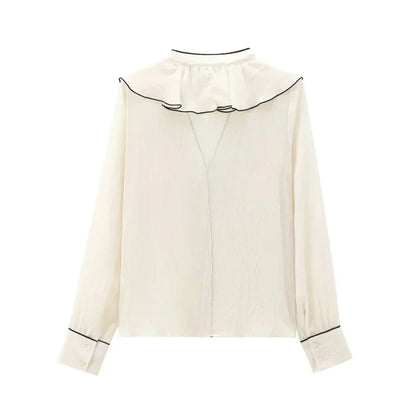 Blouse À Manches Longues Avec Coupe Ajustée Pour Femme | Idéale Pour Usage Quotidien Et Professionnel