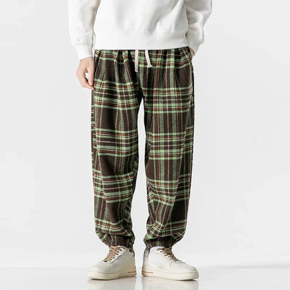 Pantalon De Survêtement À Motif À Carreaux Avec Taille Élastique Pour Homme | Idéal Pour Un Usage Décontracté