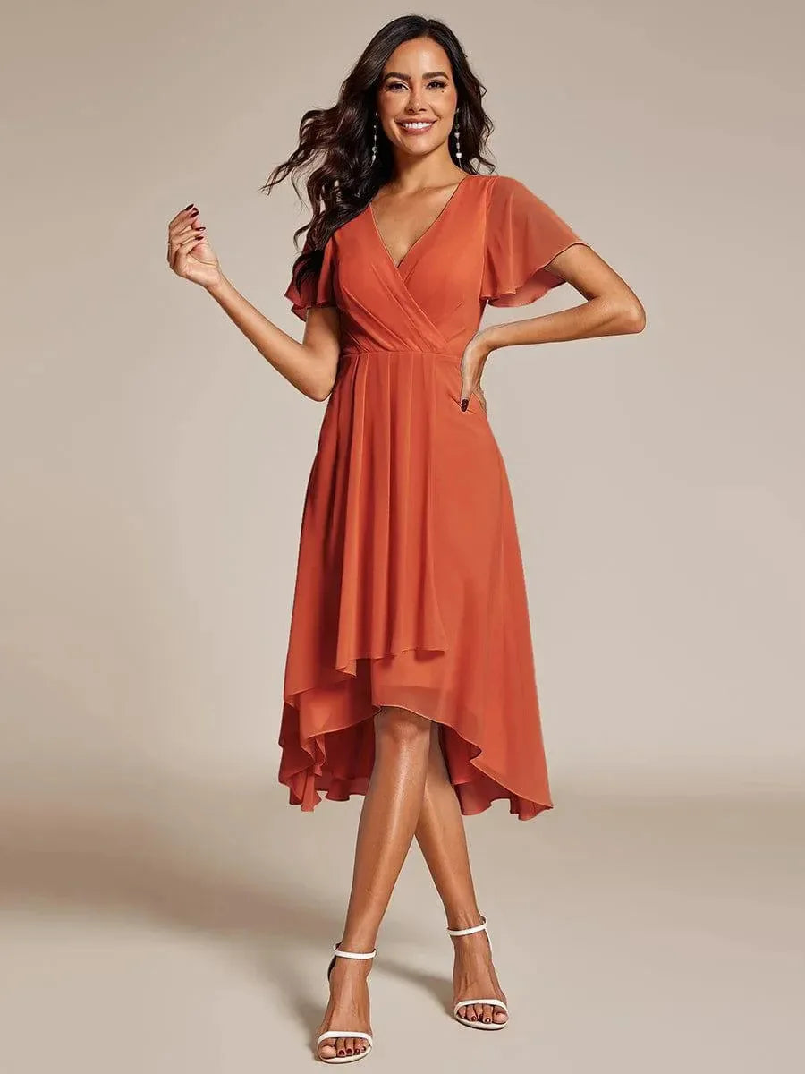 Robe Longue Fluide avec Col V et Coupe A-Line pour Femme | Idéale pour les Occasions Quotidiennes et les Événements
