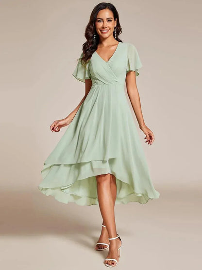 Robe Longue Fluide avec Col V et Coupe A-Line pour Femme | Idéale pour les Occasions Quotidiennes et les Événements