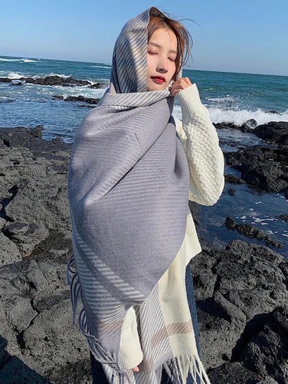 Écharpe D’Hiver À Motif Carreaux pour Femme | Idéale pour La Saison Froide