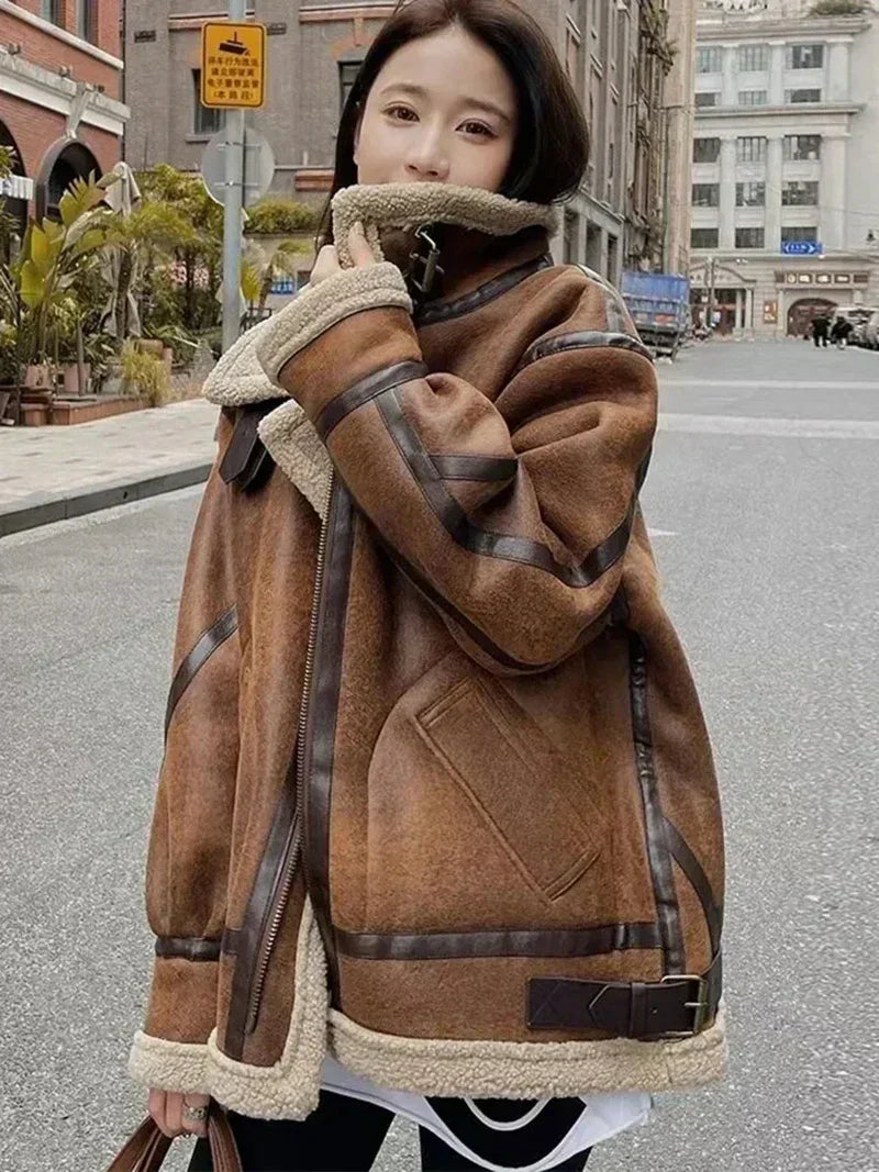 Manteau d’Hiver avec Bordure Texturée pour Femmes | Idéal pour Saison Froide