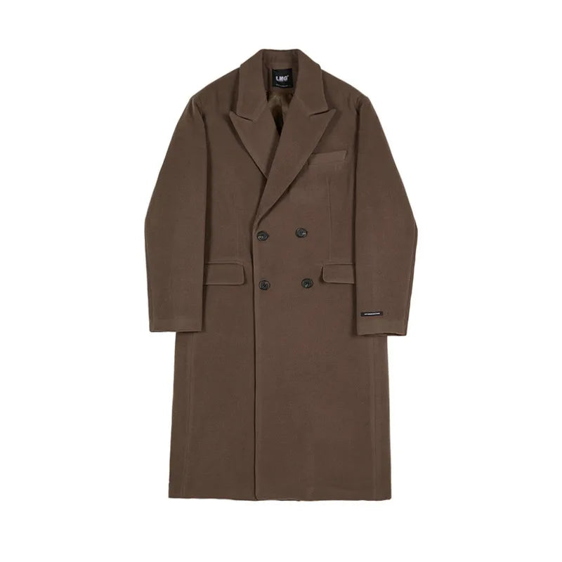 Manteau Long À Double Boutonnage pour Hommes | Idéal pour Automne Et Hiver