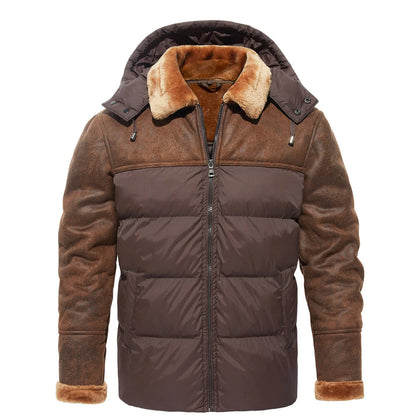 Veste Matelassée avec Capuche et Fermeture Éclair pour Homme | Idéale pour l’Hiver