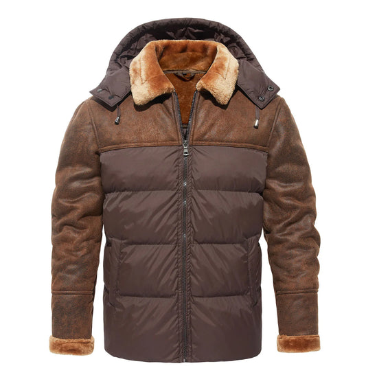 Veste Matelassée avec Capuche et Fermeture Éclair pour Homme | Idéale pour l’Hiver