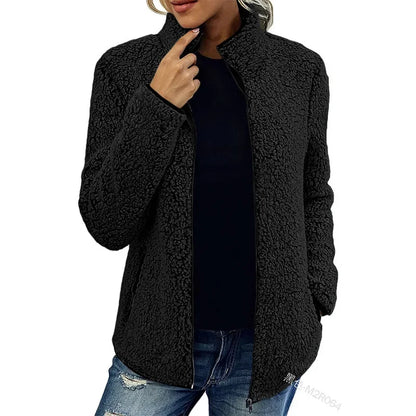 Veste Zippée à Col Montant pour Femme | Idéale pour les Jours Froids