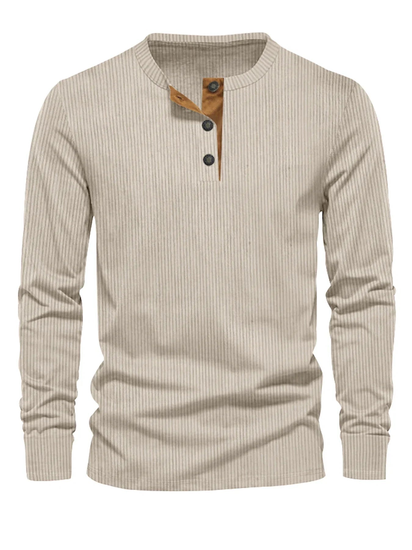 Chemise À Manches Longues Avec Col Henley Pour Homme | Idéal Pour Usage Quotidien
