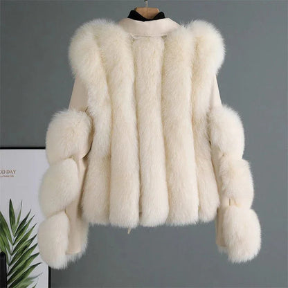 Veste avec Ceinture et Col Imitation Fourrure pour Femme | Idéale pour l’Hiver