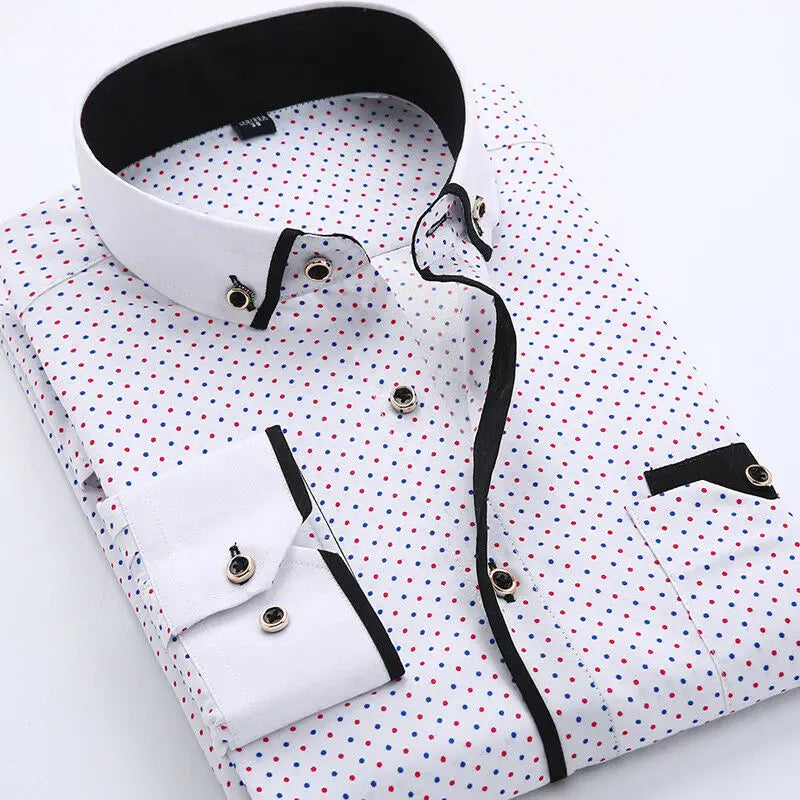Chemise À Manches Longues Avec Col Classique Pour Homme | Idéale Pour Bureau Et Sorties