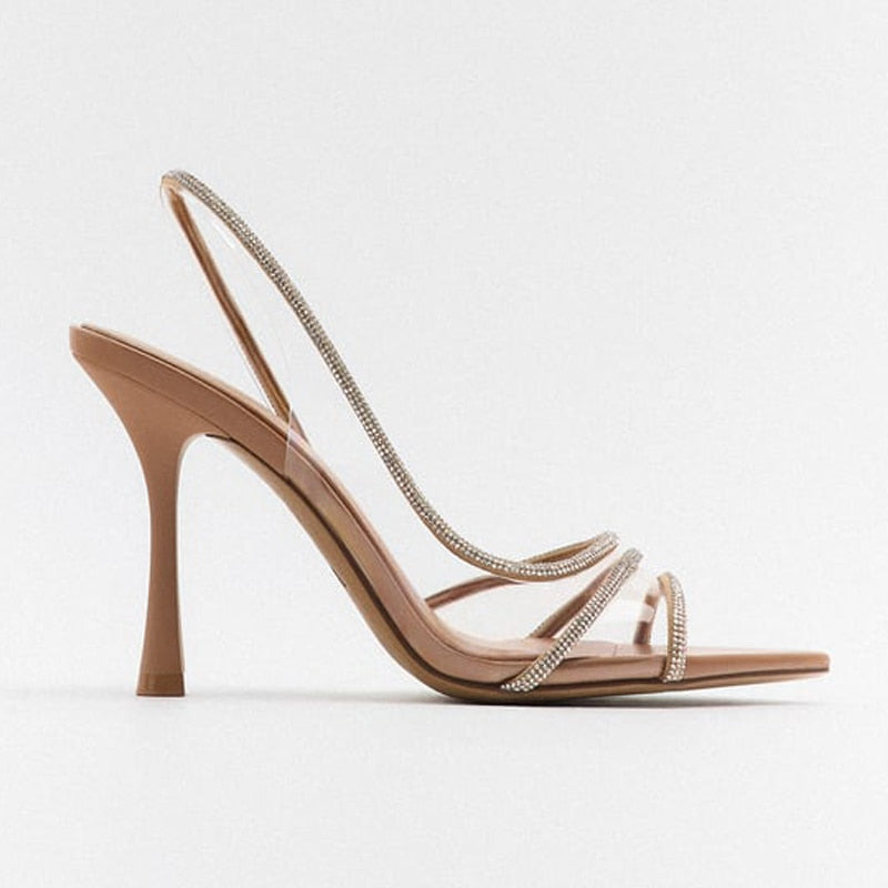 Sandales À Talon Haut Avec Bride Arrière Et Bout Ouvert Pour Femmes | Idéales Pour Événements Et Occasions Formelles