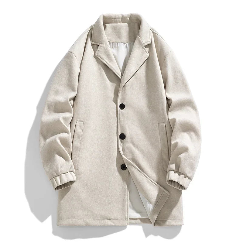 Trench avec Fermeture À Boutons pour Homme | Idéal pour Les Saisons De Transition