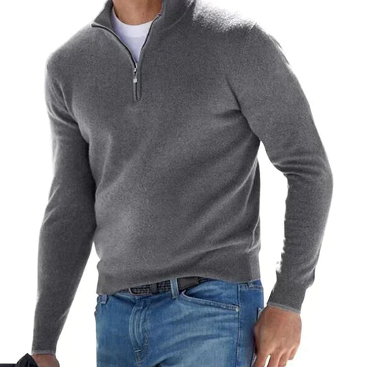 Pull à Fermeture Zippée pour Homme avec Coupe Classique | Idéal pour Quotidien et Temps Libre
