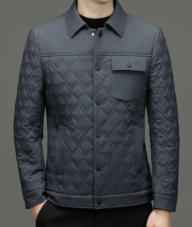 Veste Matelassée Avec Coupe Ajustée Et Fermeture Frontale Pour Hommes | Idéal Pour Saisons Froides